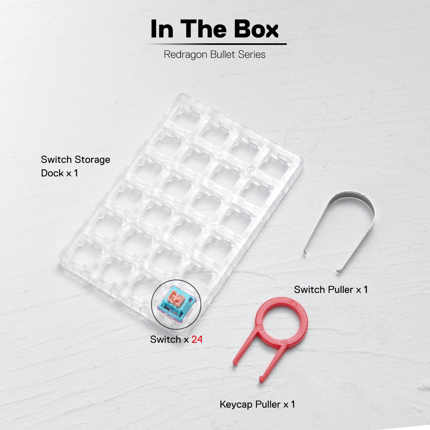 BULLET-R A113 Mechanical Switch (24 pcs Switches, Red Equivalent)